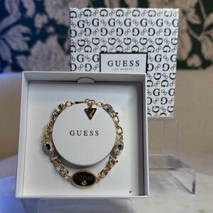 Guess Gold Bracelet with Black Details